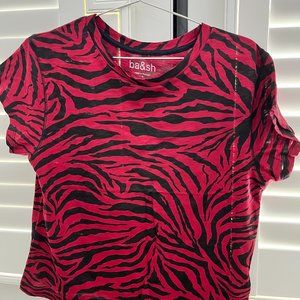ba&sh "Wala" Top (red/black zebra print) (0) (NWOT)